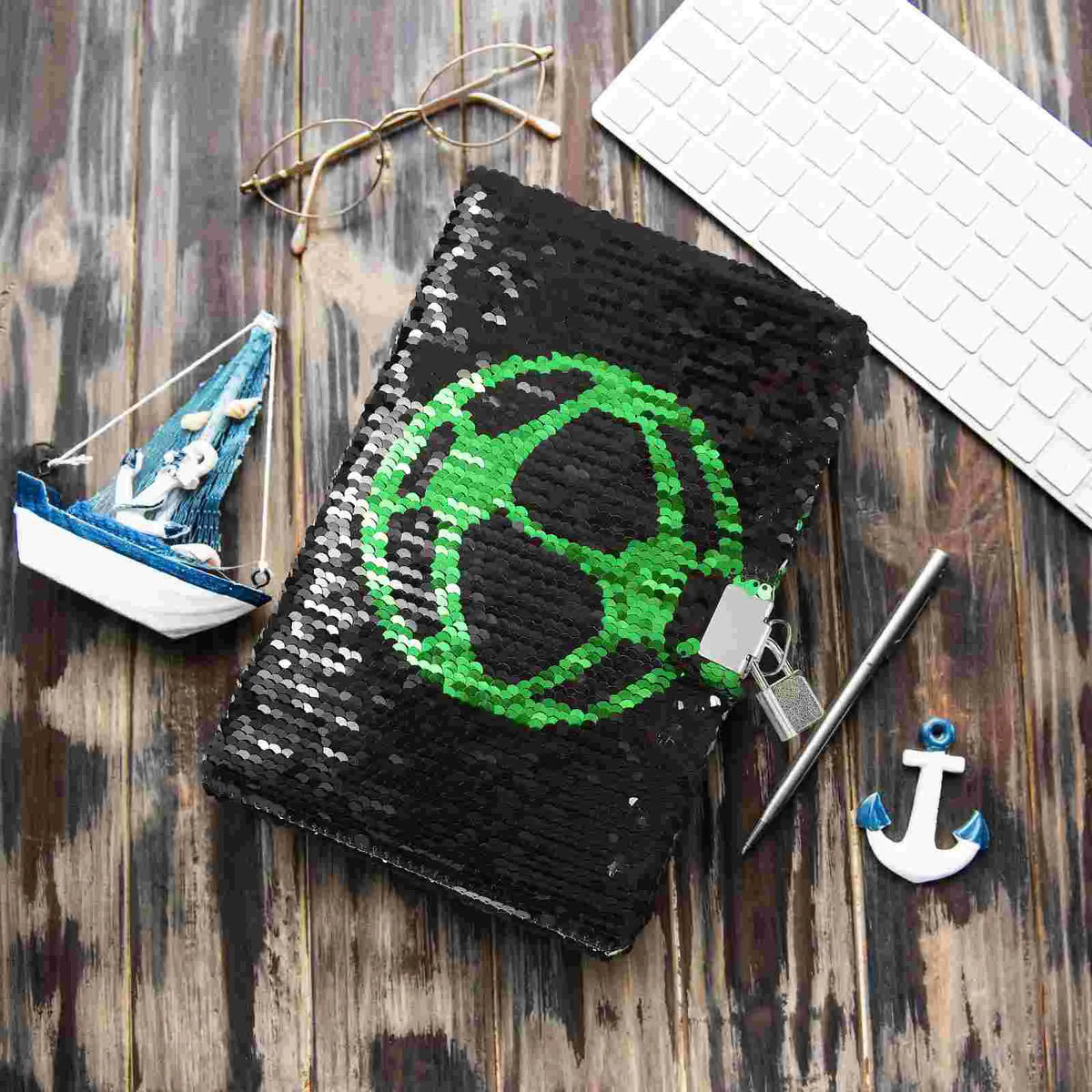 Reversible Sequin Notebook