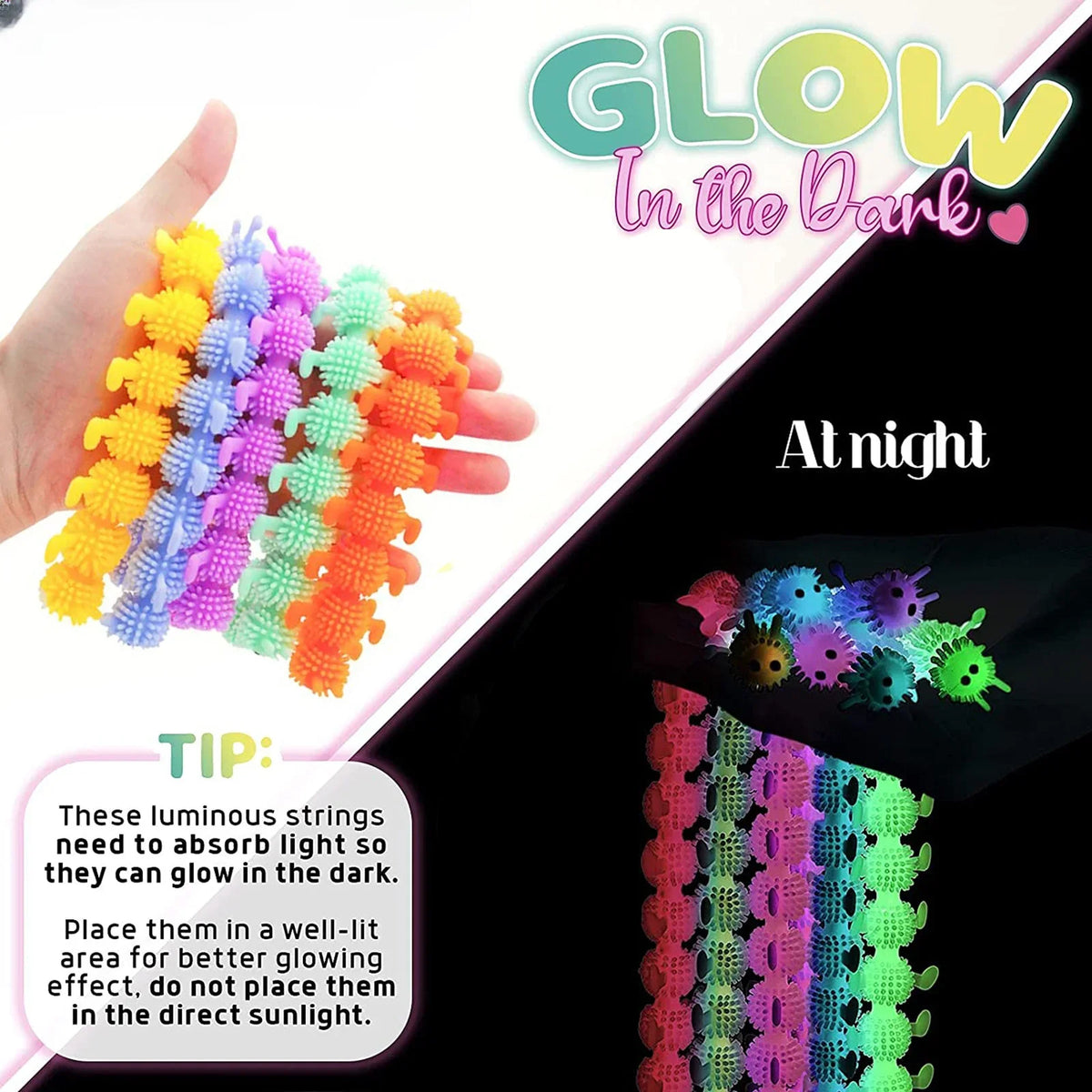 Luminous Caterpillars Fidget Toy - goodsgalore