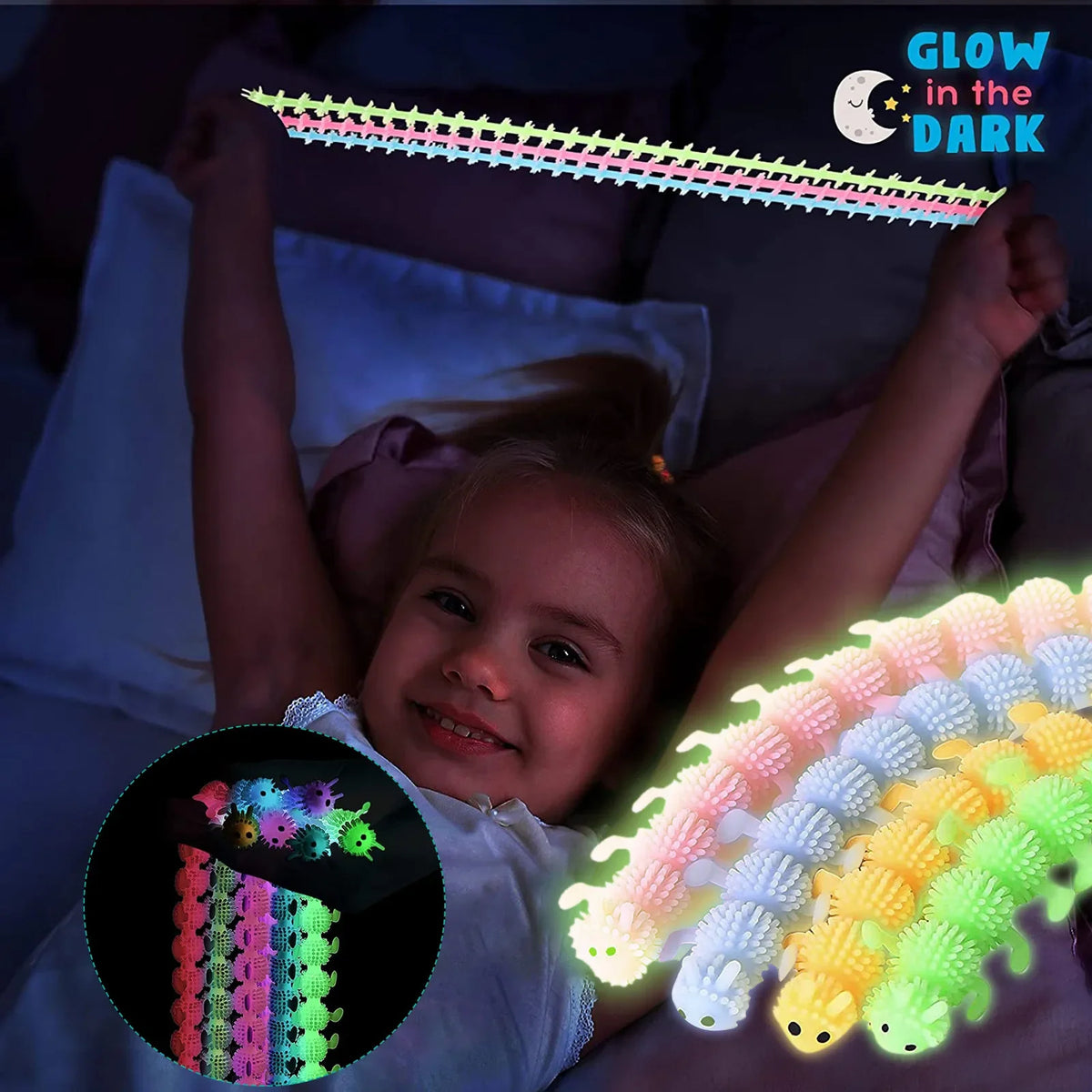 Luminous Caterpillars Fidget Toy - goodsgalore